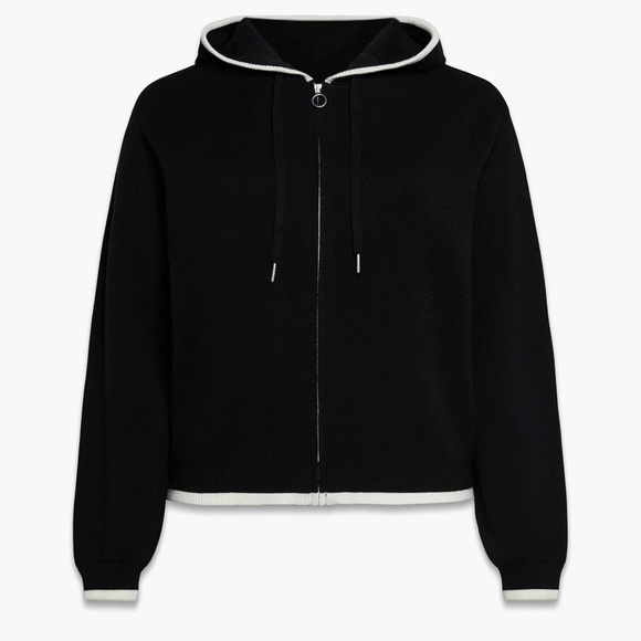 Savage Fenty Lit Leisure Zip-Up Knit Hoodie black and white - Picture 1 of 11